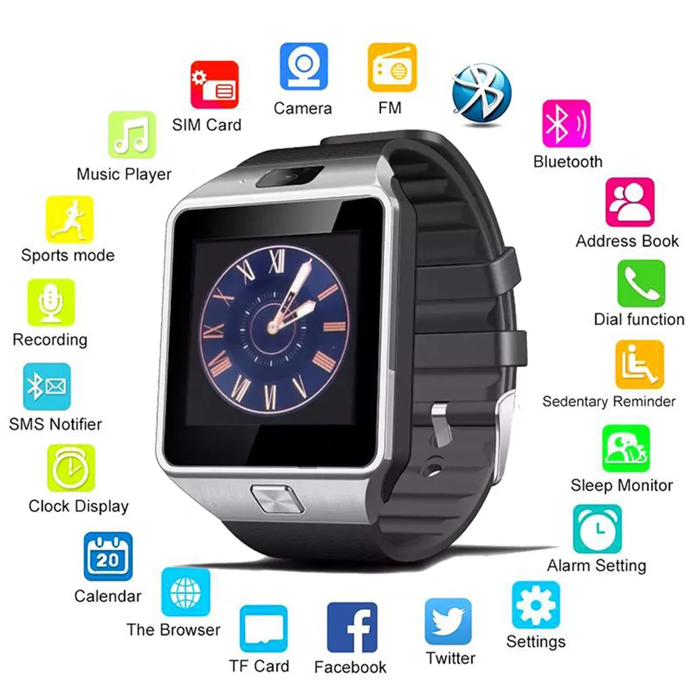 Смарт часы MODOSON Bluetooth DZ09 поддержка SIM карты памяти|support sim|smartwatch dz09smart watch smartwatch |