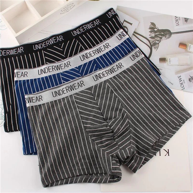 

Comfortable Men's Underwear Hot Men's Underwear Men's Boxer Sexy Men's Underwear Boxer Pants Striped Cotton Boxer