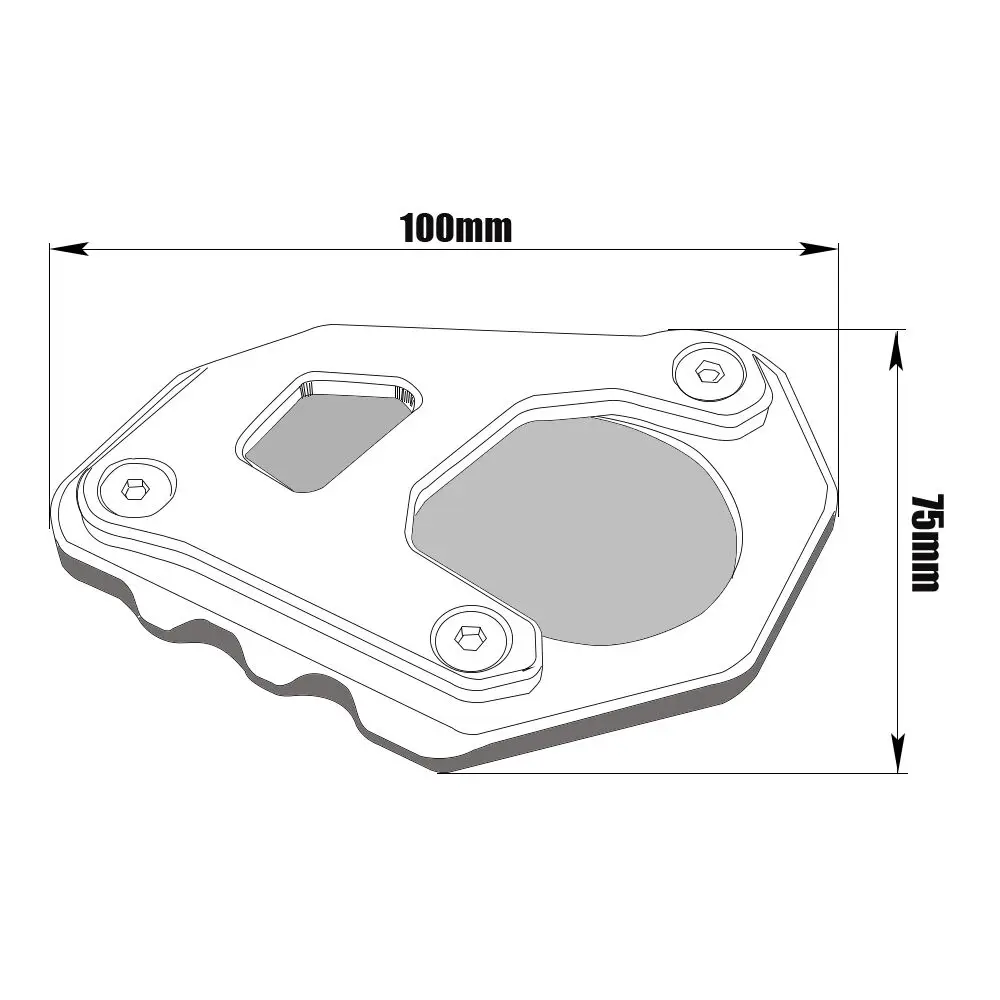 Для 690 Enduro 2008 2012 2013 2014 2015 мотоцикл сбоку увеличитель Pad для Yamaha стопы подставки