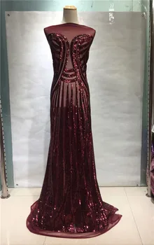 

purple gold rose lace fabric Sequins tulle fabric high quality nigerian lace fabrics for wedding 2018 5yard/lot red, gold, black