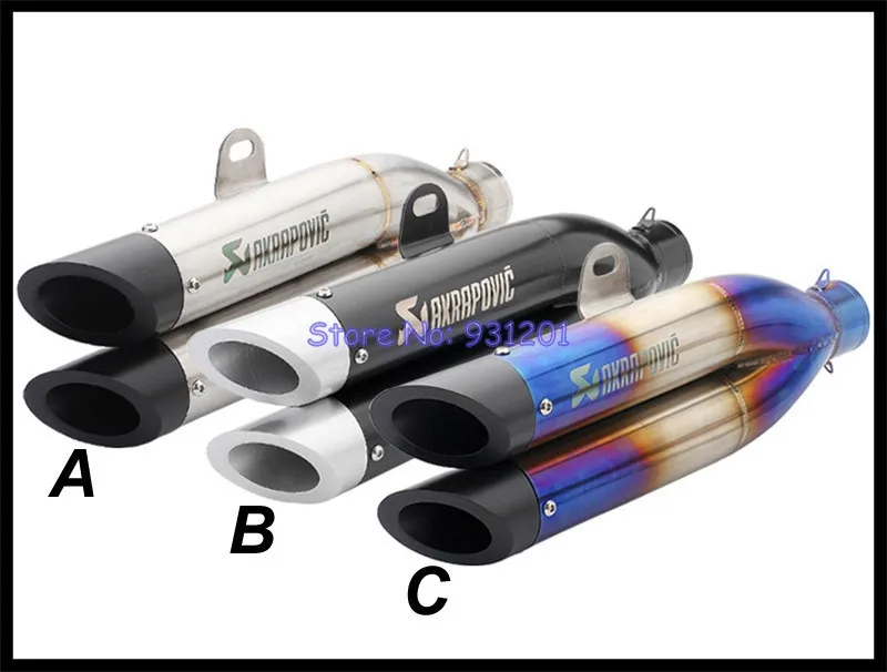 Id: 51 мм Мотоцикл выхлопная труба akrapovic двойной глушитель выхлопной трубы Escape универсальный для R1 R15 R25 R3 R6 FZ1N FZ6N FZ07 FZ09 и т. д