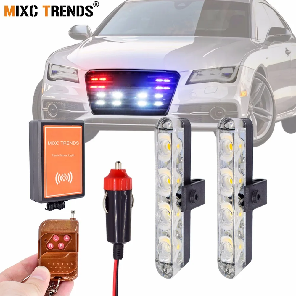 Buy Remote Control Warning Strobe Car Lights 2Pcs