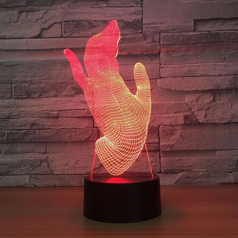 

Source Remote Colorful Night Lights New Strange Products Running Led 3d Light Fixtures Lovely 7 color change 3D Lamp