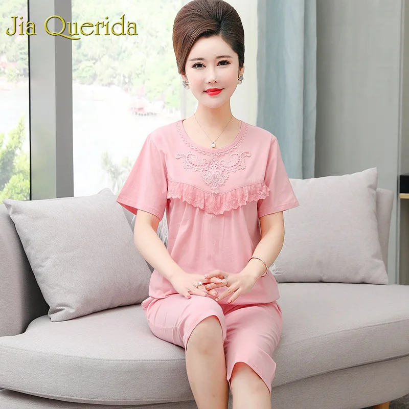 J & Q Pijama Mujer однотонная Хлопковая женская одежда домашняя 2019 Летние Шорты пижамные