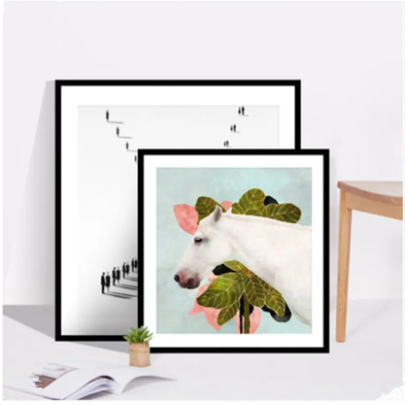 

Simple solid wood photo frame home wall decoration family living room Square wall mounted picture frame 5 7 8 10 12 inch
