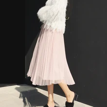 Летние Для женщин 2 многослойные юбки в складку, плетёные Повседневное вечерние длинные Высокая Талия на резинке Юбка-миди Femme Лидер продаж