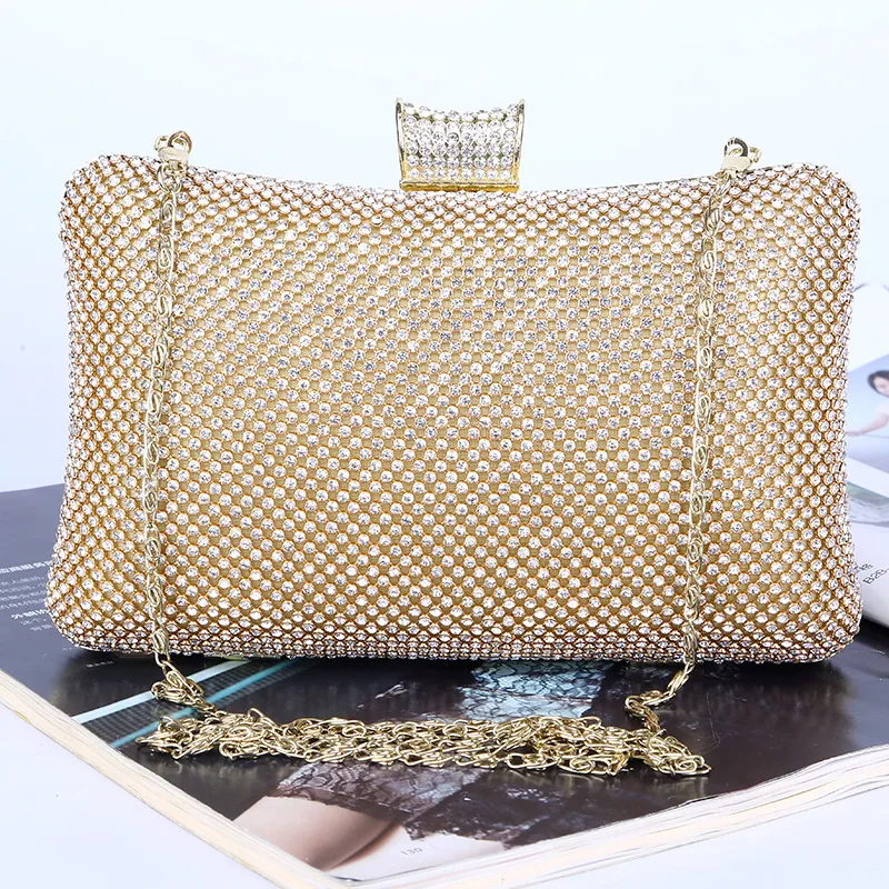 

ONEFULL new evening handbag clutch simulated diamonds handmade handbag night club evening party handbag