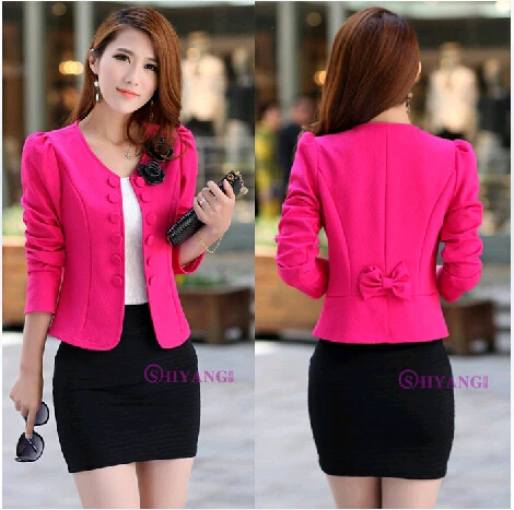 

Single Breastes Basic Jacket Women's Jackets Blasers Femenino 2019 Winter Plus Size Ladies Long Sleeve Casual Blazer Female