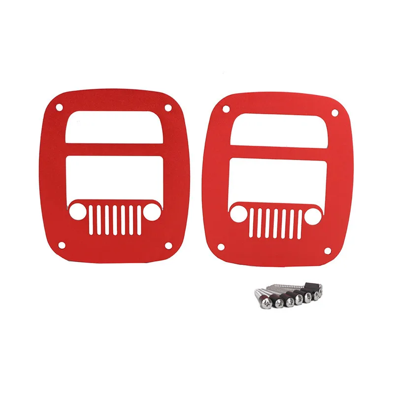 Exterior Grille Tail Light Rear Lamp Cover Guards For 1987-2006 Jeep Wrangler TJ YJ Accessories Taillight Protector WISENGEAR (29)