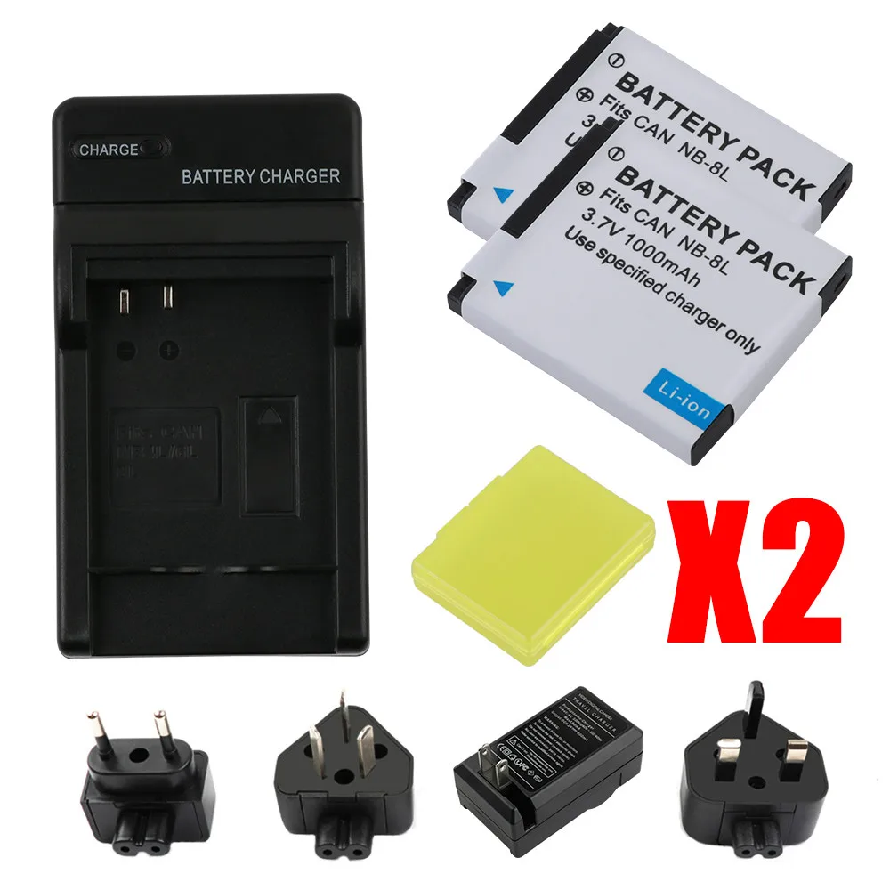 RP1000Mah NB 8L NB8L аккумулятор + зарядное устройство для Canon PowerShot A3300 A3200 A3100 A3000 A2200 A1200