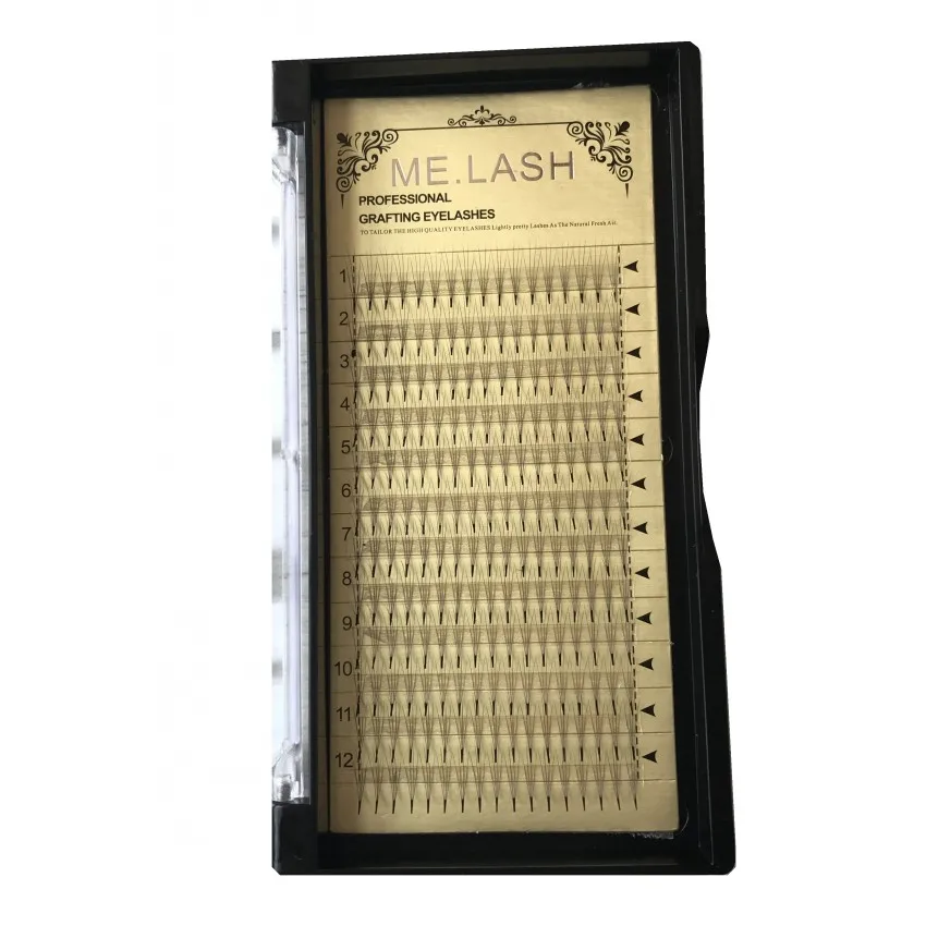 

3 Trays/lot 4D Premade Fans 3D Volume Individual Eyelashes Semi-permanent Lash Extensions Silk Long 9mm to 14mm Long Size