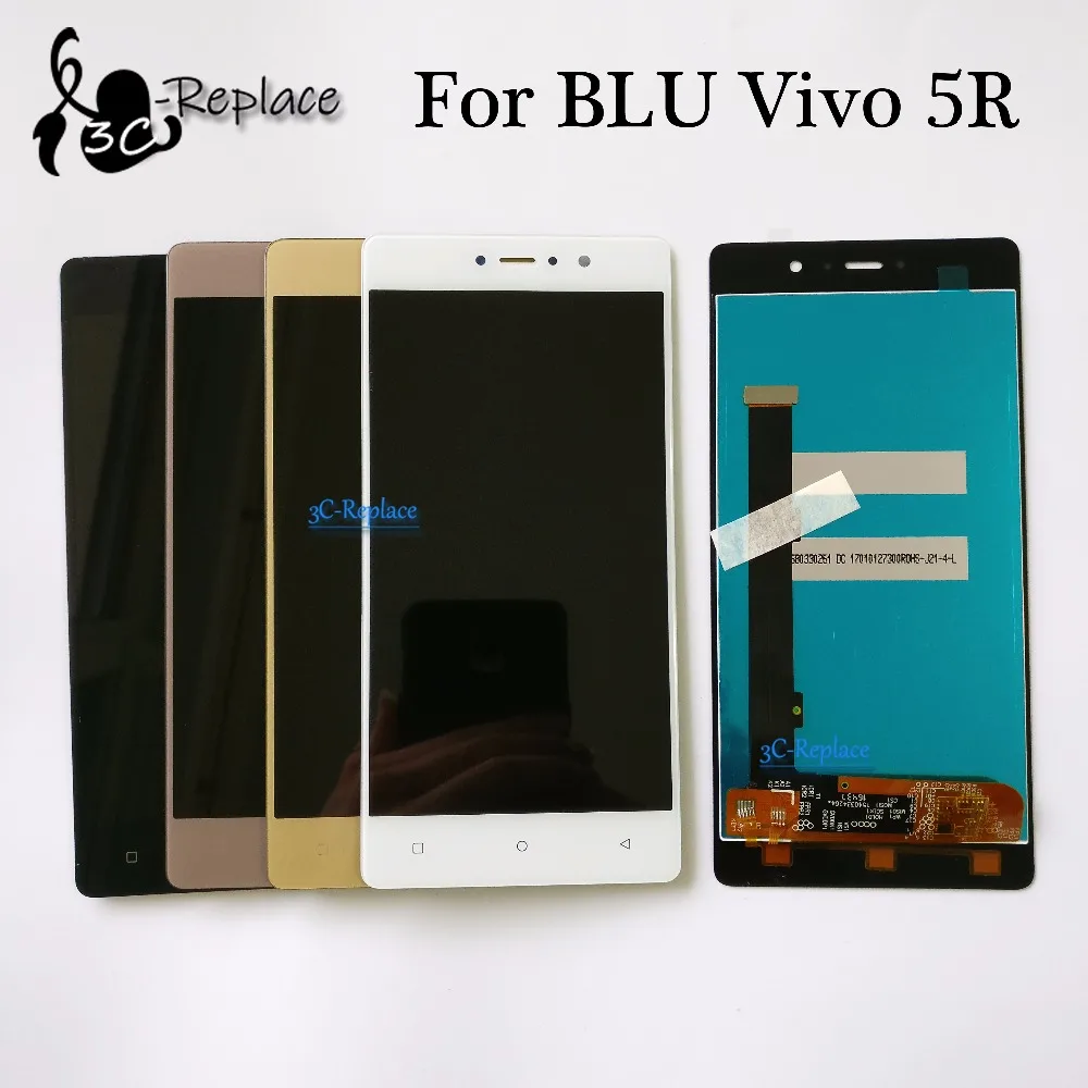 

100% Tested Black/White/Gold/ 5.5 inch For BLU Vivo 5R V0090UU V0090EE LCD Display + Touch Screen Digitizer Assembly Replacement