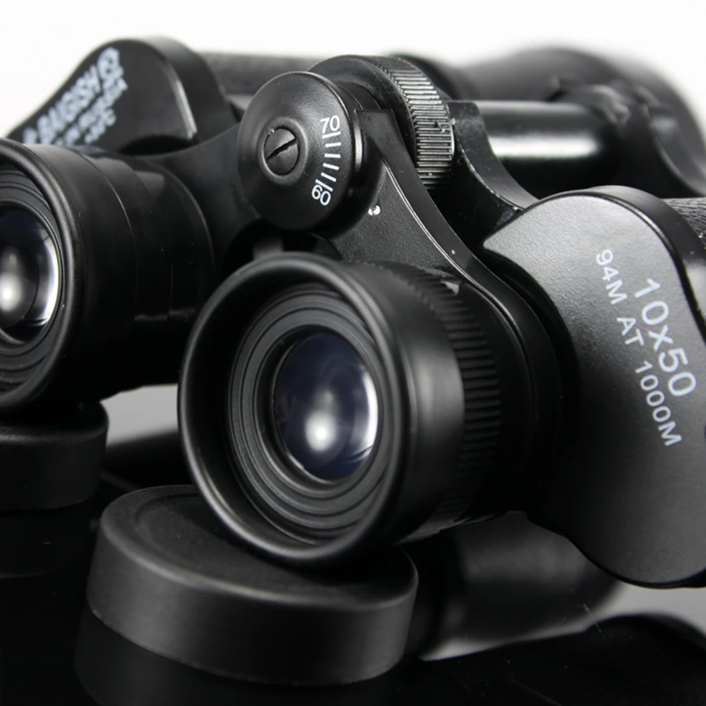جلدية الصيد مناظير تلسكوب BAIGISH 10X50 عالية الوضوح المحمولة بريق للرؤية الليلية الحقل نظارات