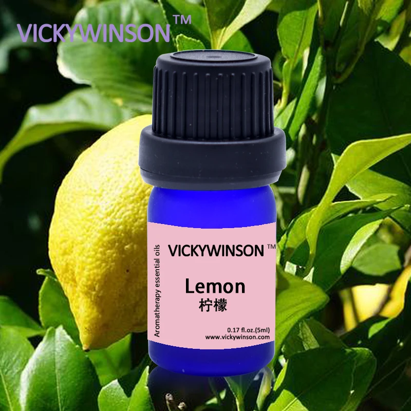 

VICKYWINSON Lemon Essential Oils for Aromatherapy with Sweety Fragrance Popular Aromatherapy Lemon Oil 5ml deodorization