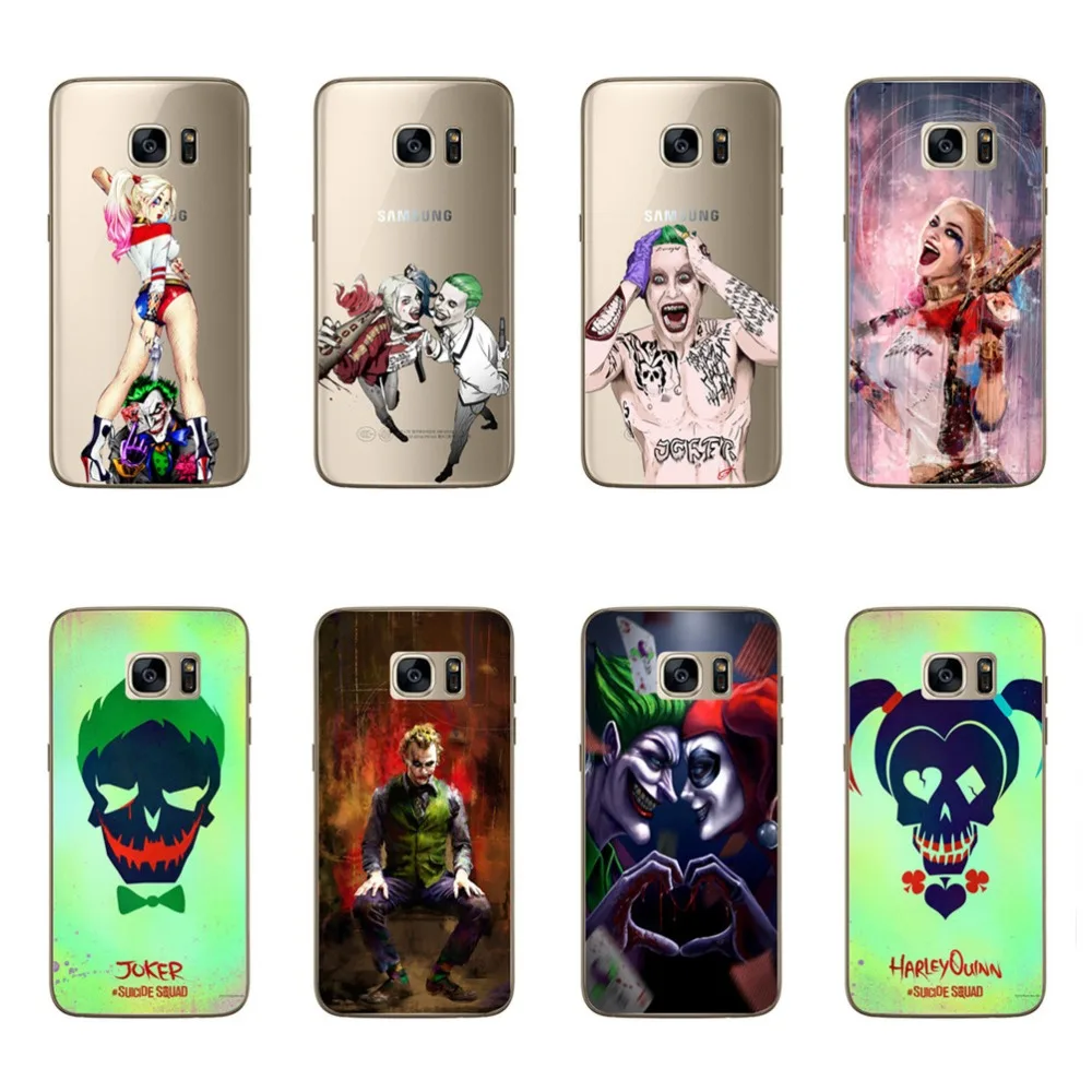 s For Samsung Galaxy S6 Cool Harley Quinn Joker Design Soft TPU Silicone Case Cover Shell Fundas Coque |