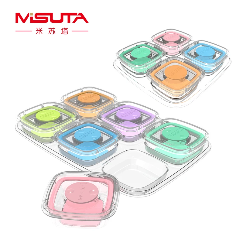 

60ML 6Pcs/120ML 4Pcs Portable Baby Food Storage Snack Box Milk Powder Box