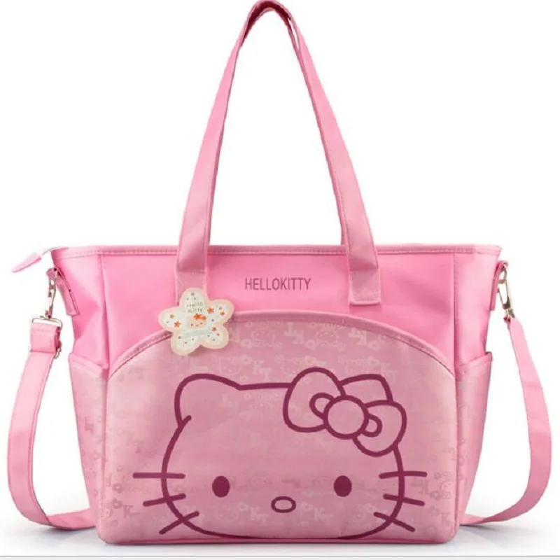 Kopen Oxford hello kitty mummie tas Vrouwen Casual boodschappentas Cartoon tas vrouwen tote picknick tas 2 kleuren