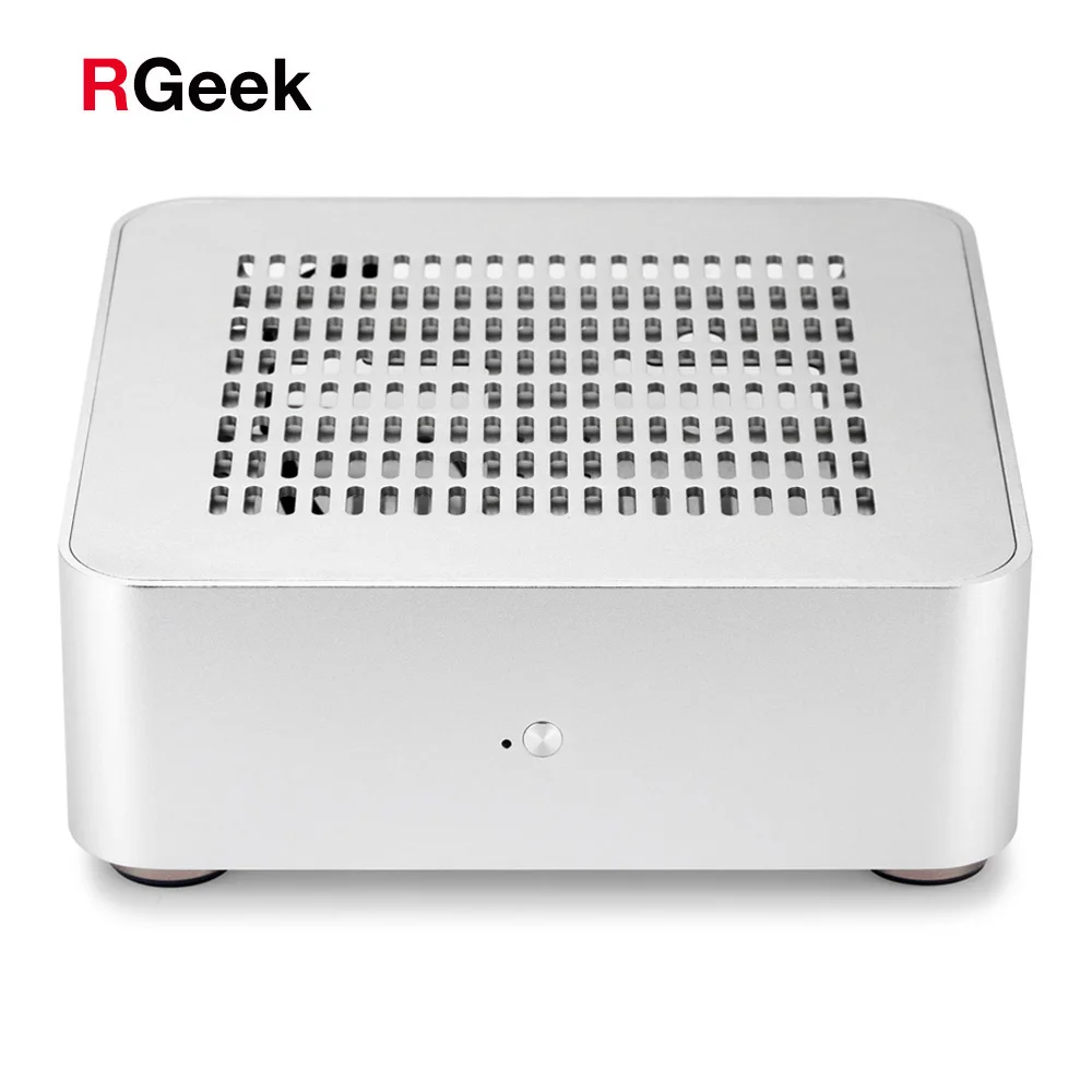 

[Top Cover with Holes] RGeek Aluminum Mini ITX Computer Case PC Case Chassis HTPC USB 3.0 With 200W Power Supply