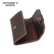 Брелок ключница держатели для мужчин из натуральной кожи женские Засов ключ кошелек футляр Органайзер маленький кошелек мини кредитные сумки для карт