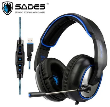 

SADES R7 Gaming Headset USB Gaming Headphones Virtual 7.1-Channel Surround Sound For PC & Mac