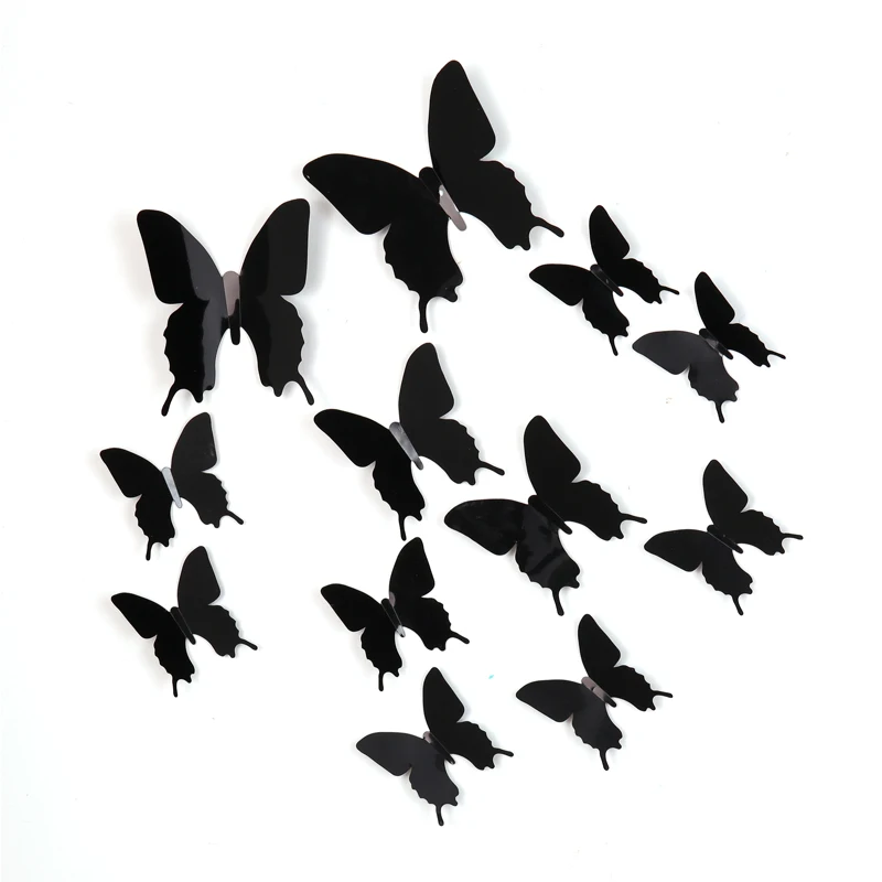

12pcs/set Butterflies Wall Stickers 3d Mixed Size Wall Decorative for Wedding Birthday Party Favors Accessories Baby Room Decor