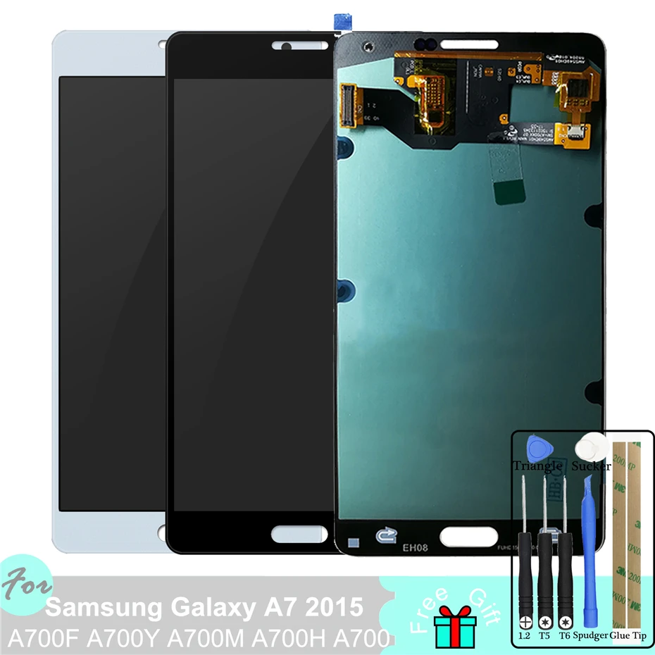 

Super AMOLED LCD For Samsung Galaxy A7 2015 A700F A700Y A700M A700H A700 Touch Screen Digitizer Assembly