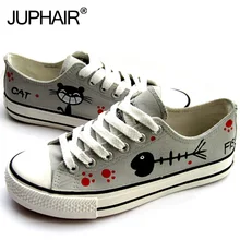 Новая обувь; женская парусиновая обувь с рисунком миньона из мультфильма «Гадкий я» для мальчиков; ручная роспись; модная женская обувь черного цвета