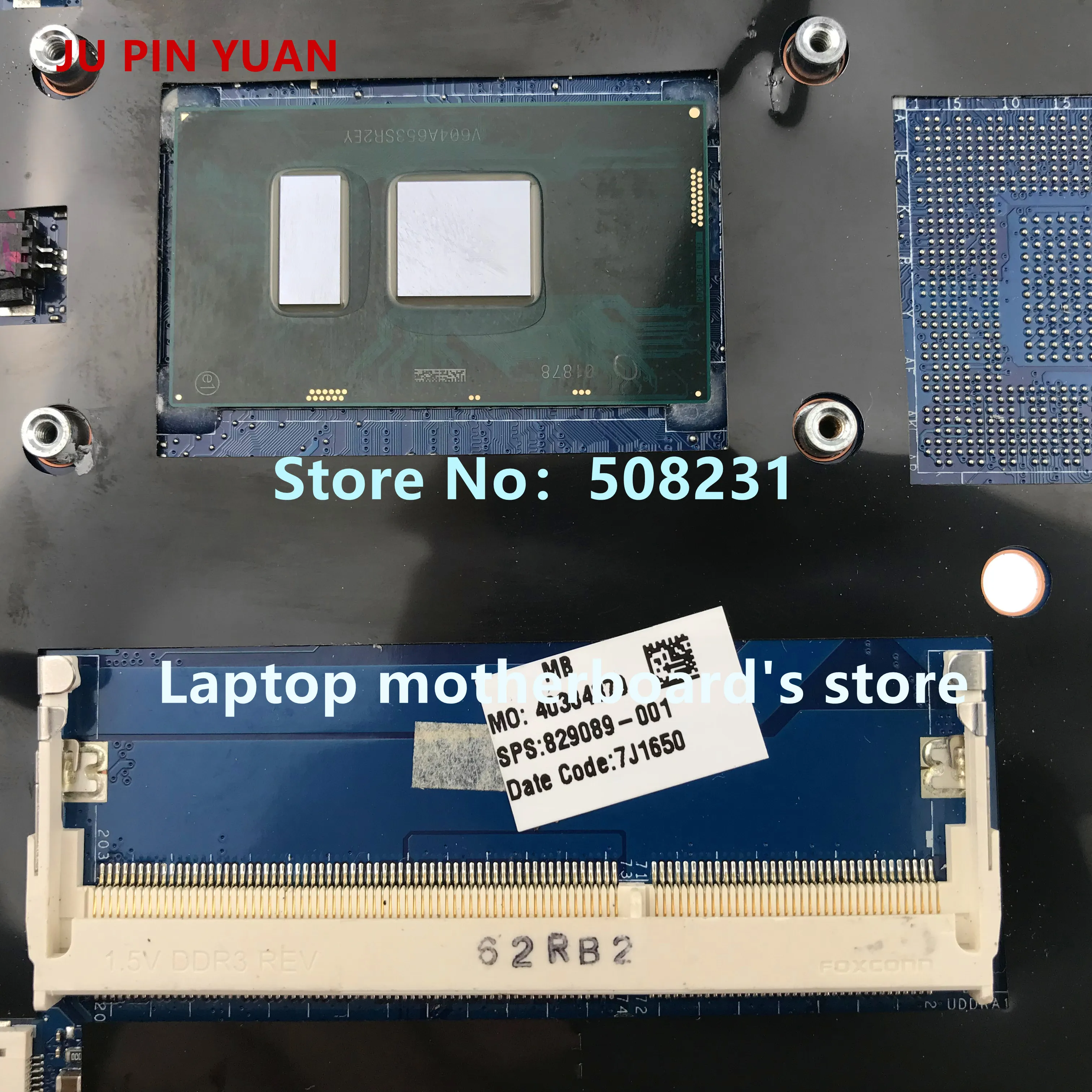 Perfect JU PIN YUAN 829089-001 826089-601 LA-C492P for HP ENVY NOTEBOOK 14-J 14T-J Laptop Motherboard  i5-6200U 4GB fully Tested 102