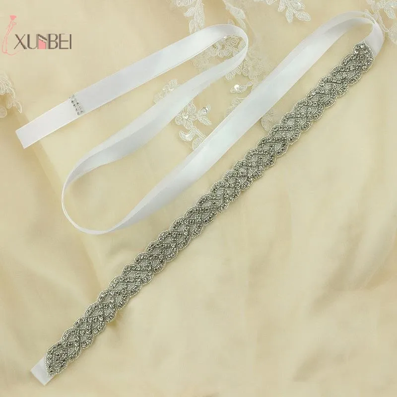 Hot Deal Rhinestone Crystal Wedding Belt Handmade White Ivory