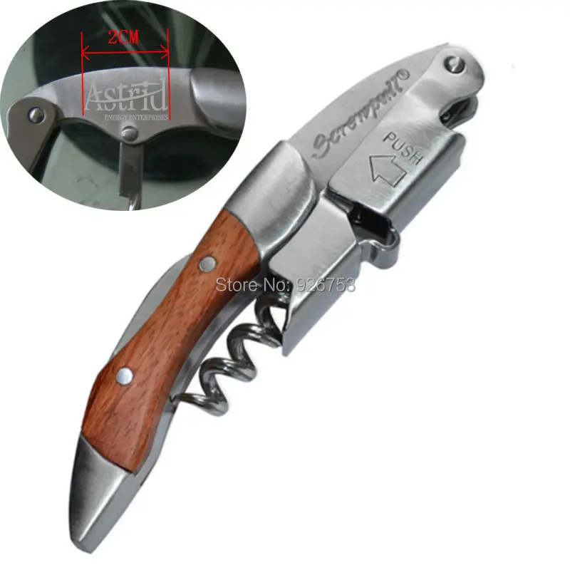 

15pcs Custom LOGO to Screwpull Corkscrew Wine Bottle Opener with Rosewood Handle Flannel Bag Packing