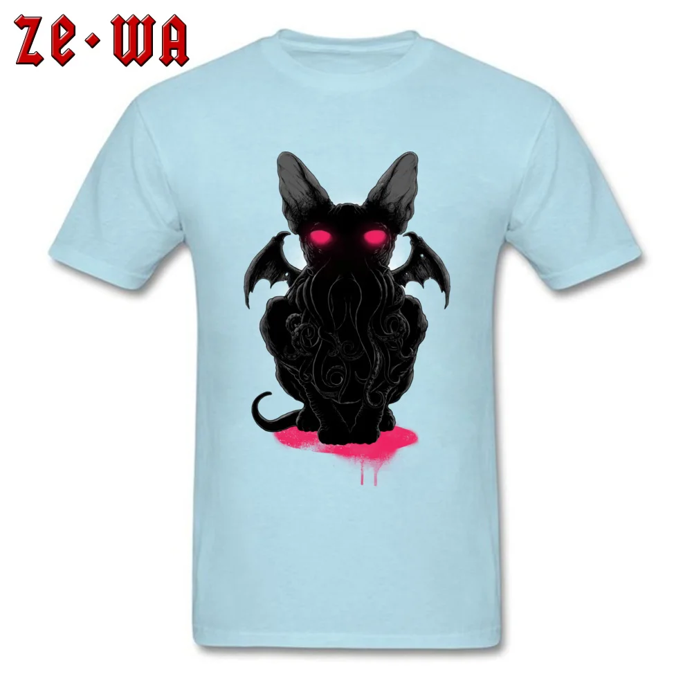Tops Shirt Cathulhu Tops & Tees Summer/Autumn 2018 Family Short Sleeve Pure Cotton O-Neck Men T-Shirt Family Wholesale Cathulhu light