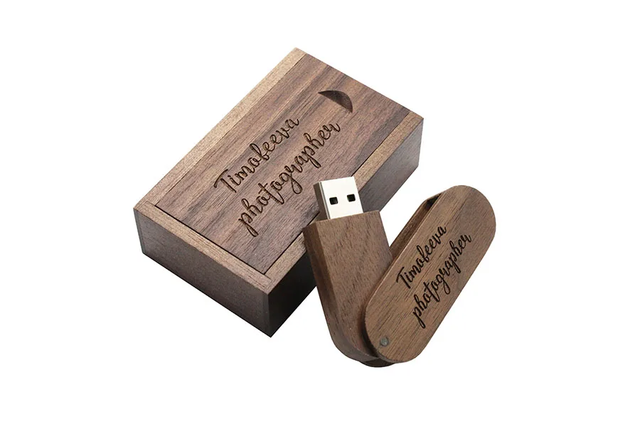 STmagic деревянный + коробка (по 5 шт. Бесплатная логотип) USB Flash Drive 8 GB 16 Гб, 32 ГБ, 64 ГБ 4 GB USB 2,0 накопитель памяти флешки