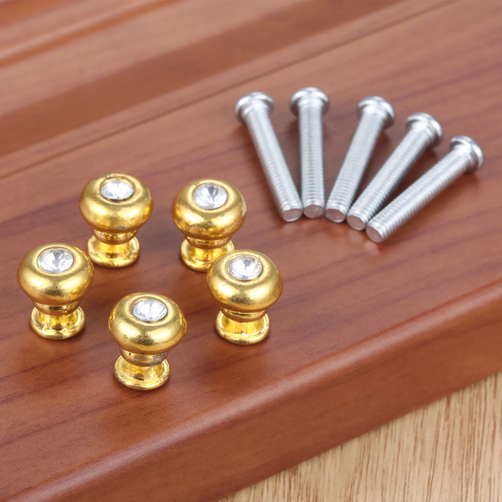 5Pcs Furniture Cupboard Handles With Rhinestone Drawer Pull Knob Cabinet Dresser Handle Antique Box Drawer Door Pull Handle