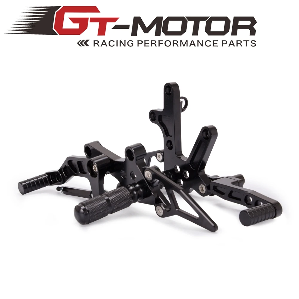 

Motorcycle CNC Rearsets Rear Set Pedal Footrest Pegs GP For KAWASAKI Ninja 400 NINJA400 EX400 z400 2018 Black
