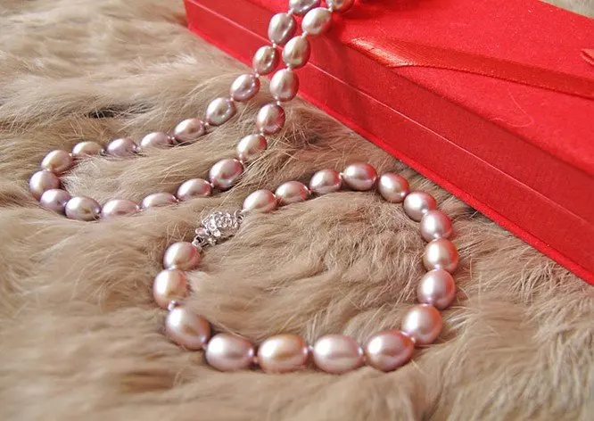 

8-9MM Big Size Fashion Freshwater Pearl Necklace&Bracelet Set Nice Jewelry Party Gift+Free 925 Silver Stud Pearl Earrings