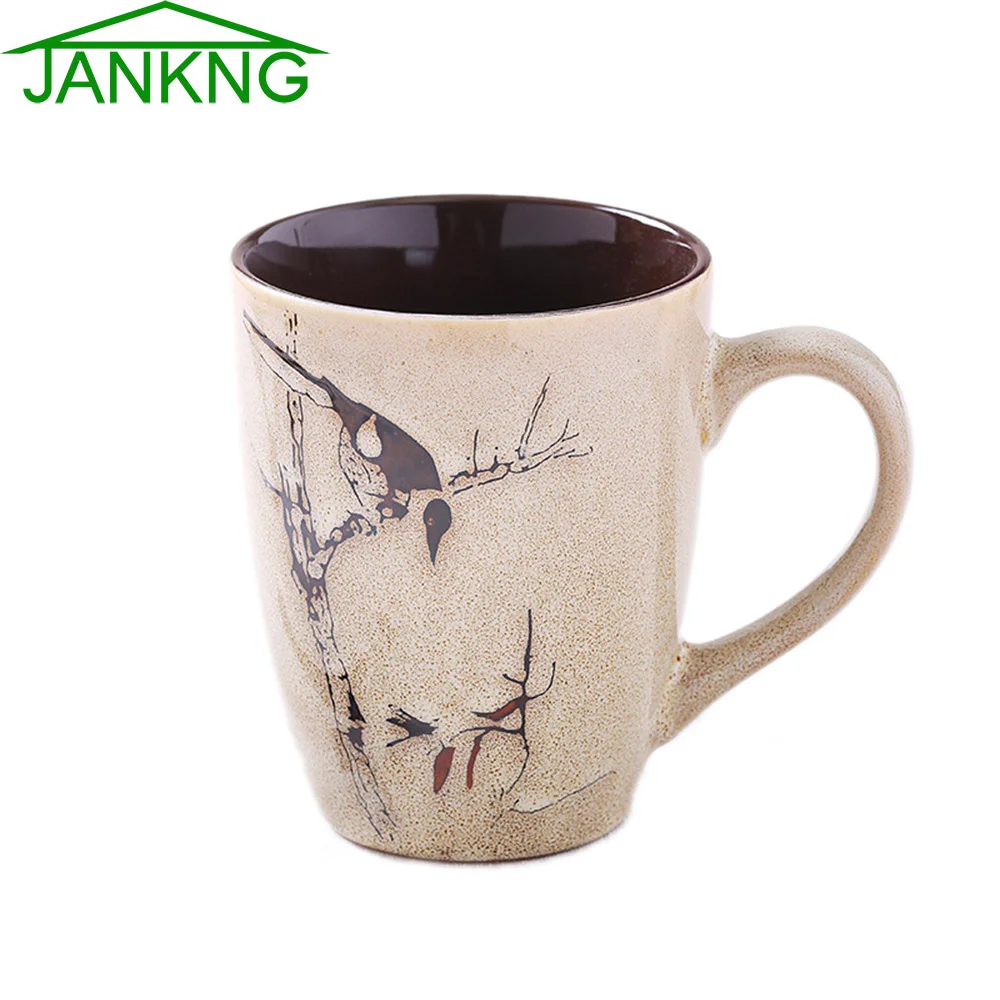 JK Home 390mL Chinese Culture Ceramic Mugs Cup Novelty Hand Painted