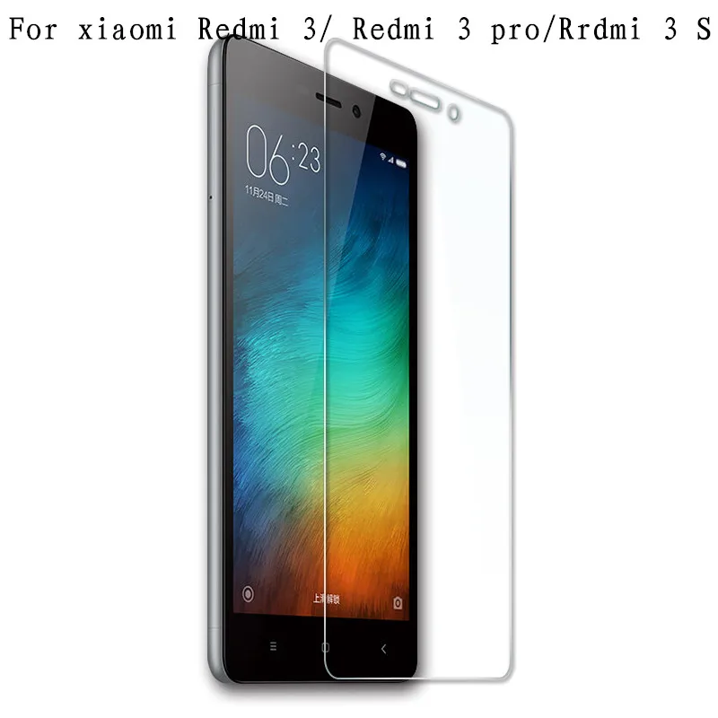 Free Shipping Brand for xiaomi redmi 3 redmi 3S 3pro tempered glass screen protector Film redmi 3 s / redmi 3 Pro Glass 0.33mm