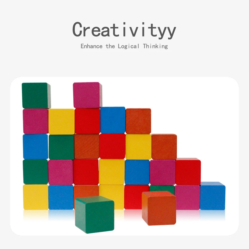 Blocos de Quebra Blocos de Construção Jardim de Infância Auxiliares de Ensino Colorizado Quadrados Cubo Crianças Educação Infantil Brinquedos Diy 30 Pcs 2 30 pcs Colorizado Quadrados Blocos de quebra