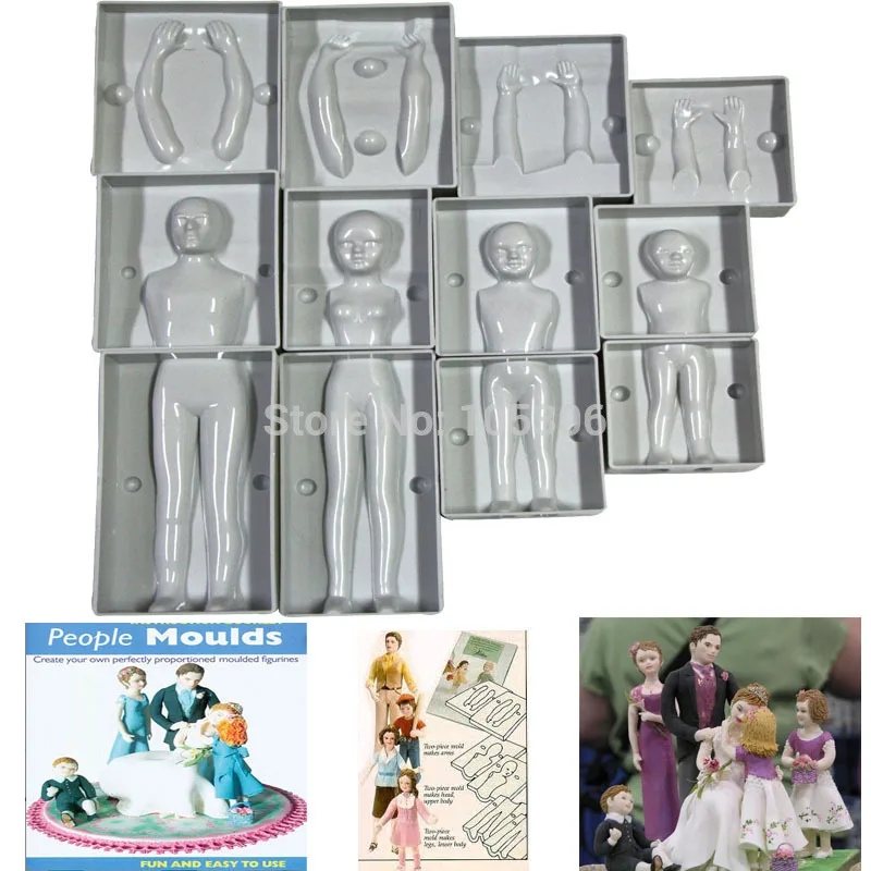 Buy Fondant 3D People Cake Molds Family Set Human Body