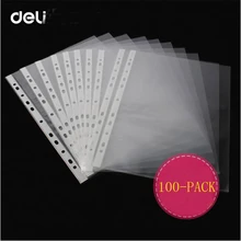 Гастроном 100 шт. прозрачный ПВХ подвеска файлы 11 Отверстия для офиса и школы для хранения бумаги, журнал, отчет ноты Организатор