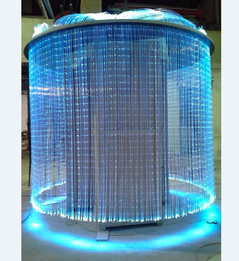 Блестящие сенсорные боковые светящиеся пластиковые волоконно-оптические кабели 1,0 мм* 1500 м/рулон для водопада занавески и сенсорные украшения детской спальни