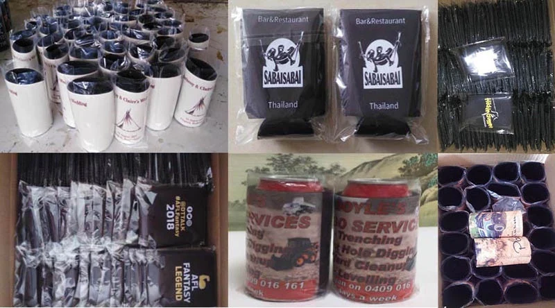 500pcs Stubby держатель изготовленный на заказ с клиентом при подаче заявки с дизайнерским принтом неопреновый пивной холодильник может сумка-холодильник для вина продукты свадебные подарки