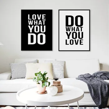 

Minimalist Black White Motivational Typography Love Quotes A4 Poster Print Vintage Picture Canvas Painting Wall Art Home Decor
