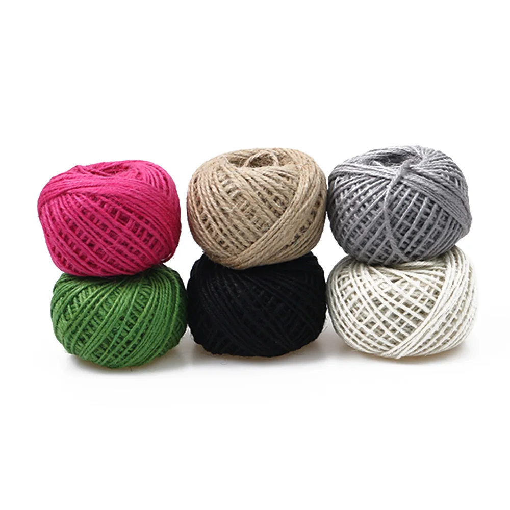 

50M/Roll Natural DIY Tags Wrap Wedding Decoration Crafts Twisted Rope String Cord Events Party Supplies