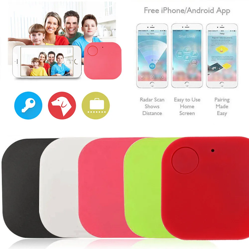 Pets Smart Mini GPS Tracker Anti-Lost Waterproof Bluetooth Tracer With Hanging Rope Keys Wallet Bag Kids Finder Equipment