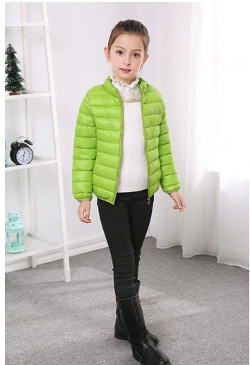 Зимняя куртка для девочек мальчиков детская верхняя одежда теплое пальто детская утепленная одежда детская куртка осень-зима ветровка - Цвет: Зеленый