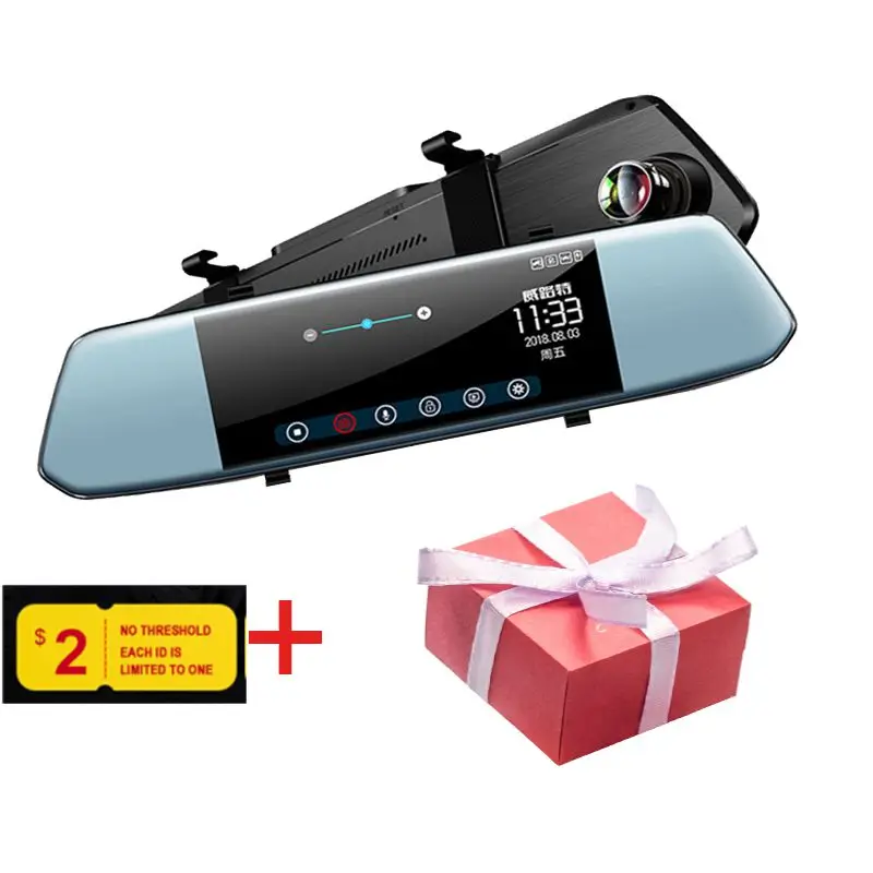 CHARONPLU DVR Dash camera Dual Cam Car Mirror 4 k/gps/Con Vision Nocturna камера заднего вида Full HD