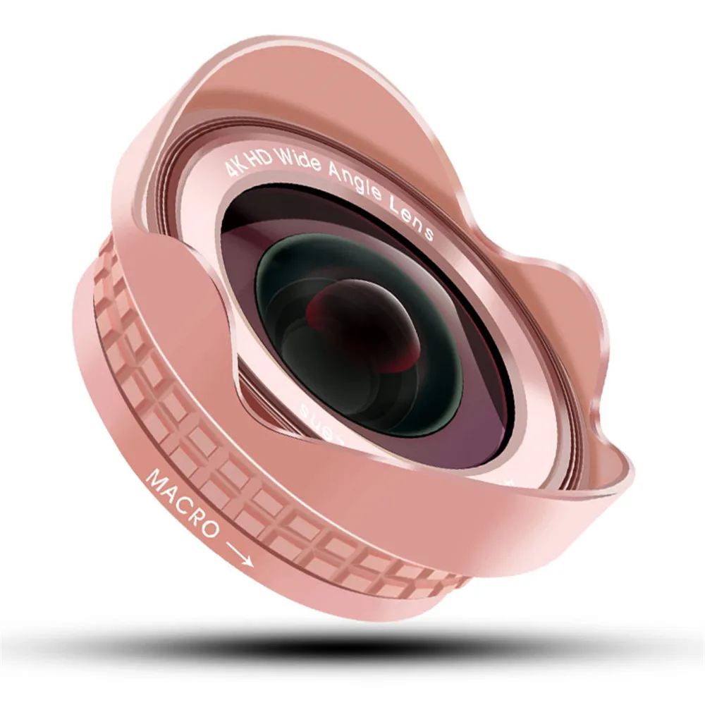 Universal Phone HD Wide Angle Lens with Macro Hood Lenses Fisheye Camera Kits Mobile Phone Compatible for iPhone Samsung