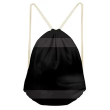 Noisy Designs Simple Black Lattice Dust Bag Men Drawstring Bags Portable Backpacks Casual String Shoes Pocket Travel Accessories