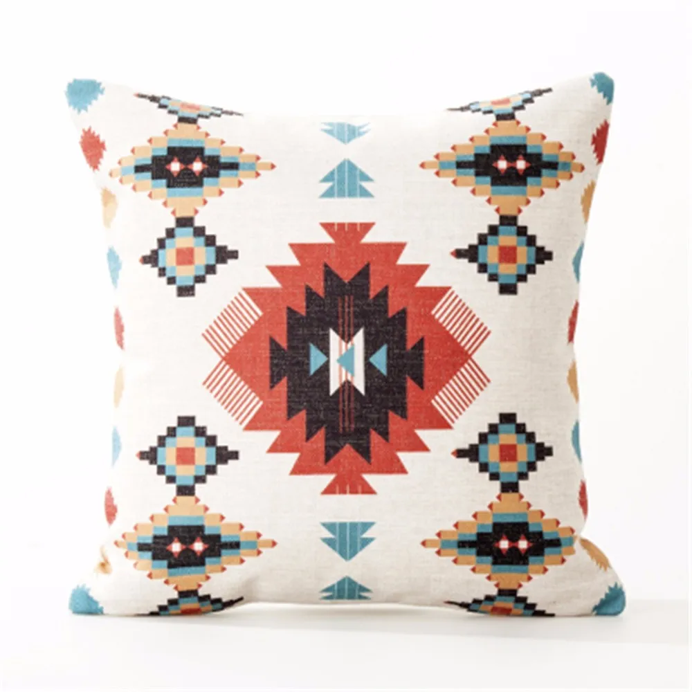 Декоративная наволочка для подушки, чехол, хлопковое постельное белье из хлопка с геометрическим рисунком, Геометрическая наволочка для дивана, домашний декор almofadas